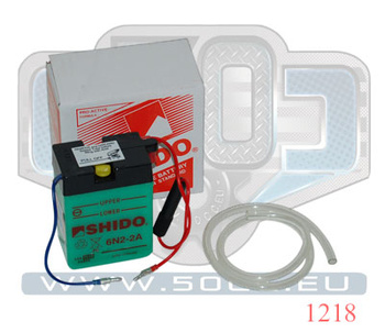 Batteri 6V-2A 6N2-2A (Honda SS50) (levereras utan syra)