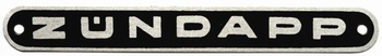 Emblem Zundapp svart ( till dyna )