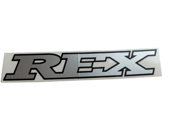 Dekal / klistermärke Rex silver/svart