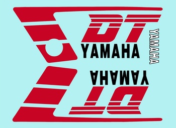 Dekaler Yamaha DT50MX röd/svart