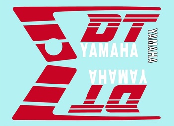 Dekaler Yamaha DT50MX  röd/vit
