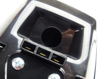 Framljus Puch Maxi fyrkantig svart + omkopplare