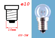 Glödlampa E10 6V 5W