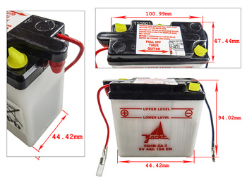 Batteri 6V-2A 6N4B-2A-3 Yamaha DT50MX / RD50MX / Suzuki ( exkl. syra )