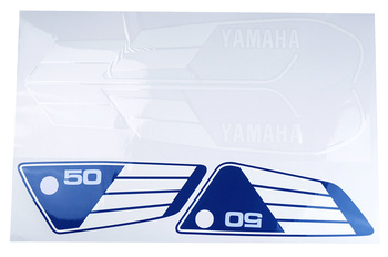 Dekalsats Yamaha FS1 1980 - 1981 ( vit / mörkt blå )
