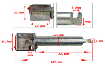 Låsarm för rammontering Basta 5076 110 mm