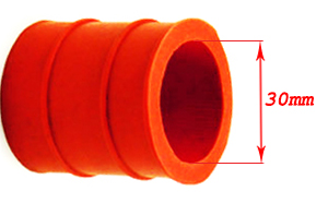 Avgassystem Gummi 30mm röd