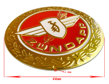 Emblem Zundapp rund röd < 1974