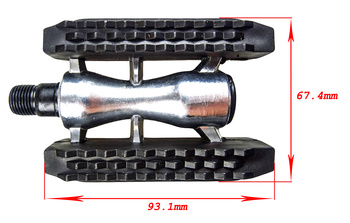 Pedal gummi / metall 9/16 med reflex (par)