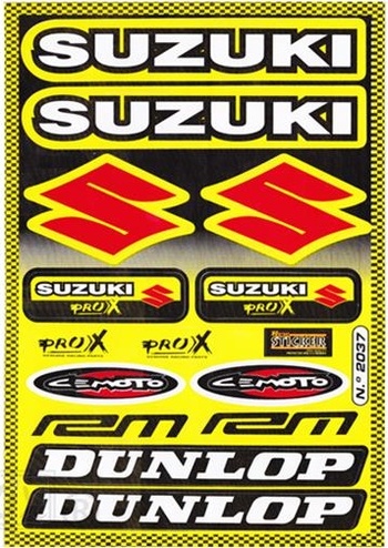 Dekal sponsor kit Suzuki / Dunlop / Prox / Cemoto