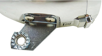 Batterilampa led cykellyse framlyse för fast montage klassisk modell silver