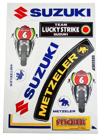 Dekal sponsor kit Suzuki / Metzeler / Luckystrike