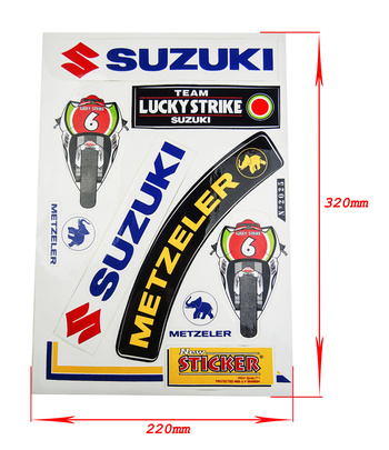 Dekal sponsor kit Suzuki / Metzeler / Luckystrike