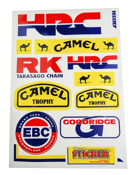Dekal sponsor kit Honda HRC / Camel / RK / EBC