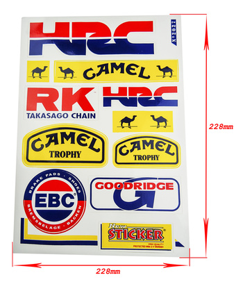 Dekal sponsor kit Honda HRC / Camel / RK / EBC