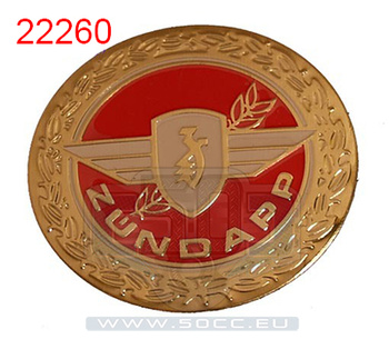 Emblem Zundapp rund röd < 1974