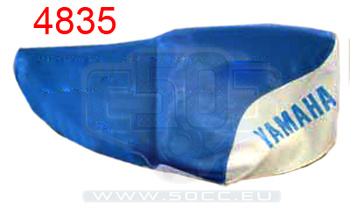 Sadelklädsel / överdrag Yamaha DT50MX / DT80MX blå/vit (2P)