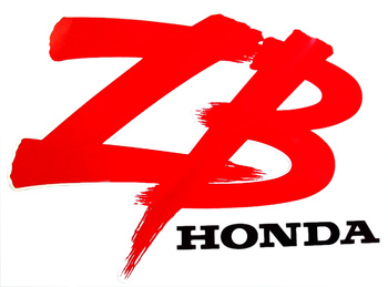 Dekal Honda Zb Tank(Röd/Vit Ord Svart)