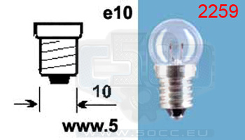 Lampa E10 12V 4W