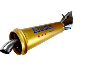 Avgassystem / ljuddämpare universal 28mm Biturbo