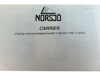 Instruktionsbok för transportmoped 1188 och 1198