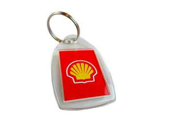 Nyckelring Shell med Reg nummer (eller eget budskap)