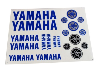 Dekalsats Yamaha blå/silver/svart