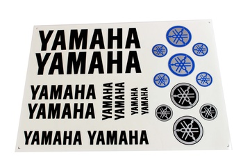 Dekalsats Yamaha svart/blå/silver