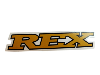 Klistermärke Rex Guld/svart