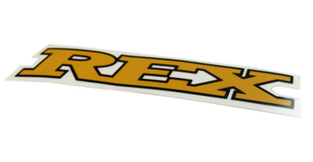Dekal / klistermärke Rex guld/svart