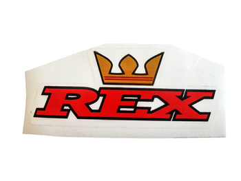 Dekal Rex med krona guld/röd