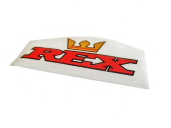 Dekal Rex med krona guld/röd