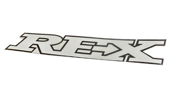 Dekal / klistermärke Rex vit/svart