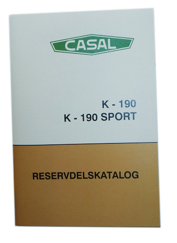 Reservdelskatalog Casal K190 & K190 sport