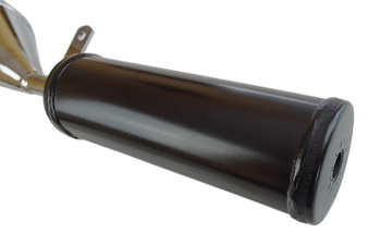 Avgassystem universal 28mm med slutburk sportmodell krom/svart