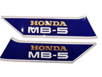 Dekal Honda MB 5 tank set <  1984 blå / vit / guld