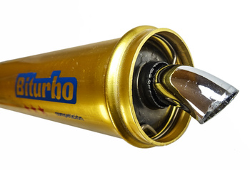 Avgassystem Puch Maxi Biturbo krom/guld