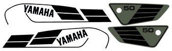 Dekalsats Yamaha FS1 1980 - 1981 ( svart / grå )