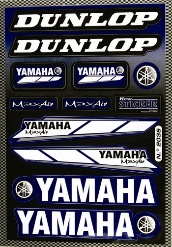 Dekal sponsor kit Yamaha Dunlop