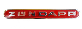 Emblem Zundapp tank alu. / röd 1963-1974
