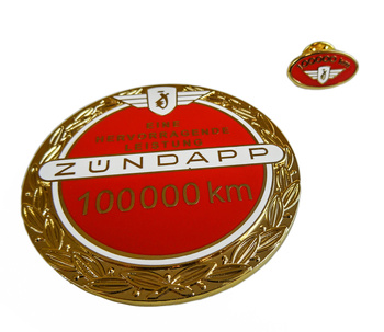 Emblem sats Zundapp 100000km
