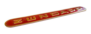 Emblem Zundapp tank guld / röd